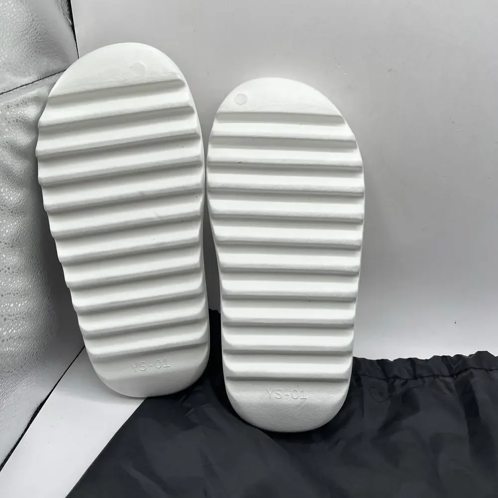 Mens White Yeezy YS-01 Slides Kanye West Sz 8 Slide NEW WITH DEFECT SEE PHOTOS